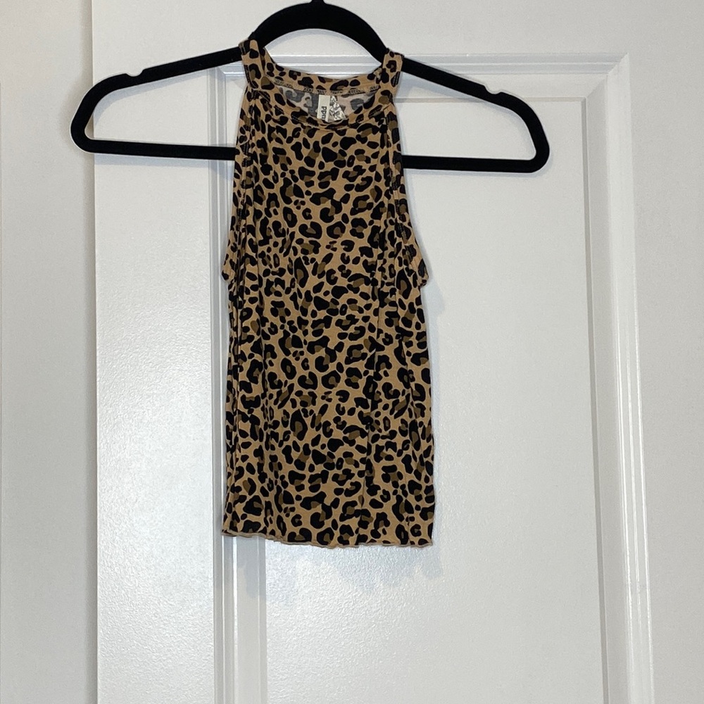 Cheetah Print Crop Tank